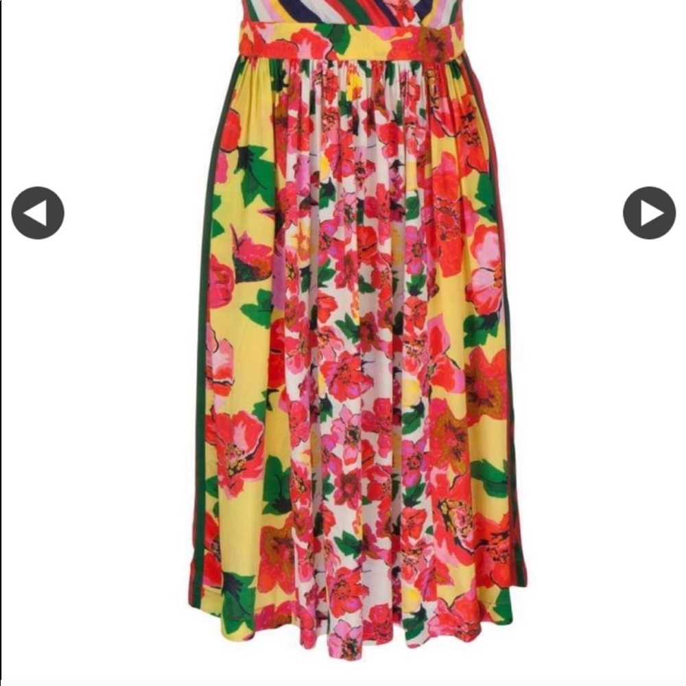 FROGBOX SWISS FLORAL STRIPED VNECKDRESS - Picture 3 of 6